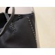 Valentino ROCKSTUD GRAINY CALFSKIN TOTE Double Sided Shopping Bag VA0019