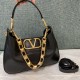 Valentino Valentino Garavani Nappa Leather Stud Sign Hobo Bag VA0023