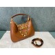 Valentino Valentino Garavani Nappa Leather Stud Sign Hobo Bag VA0025