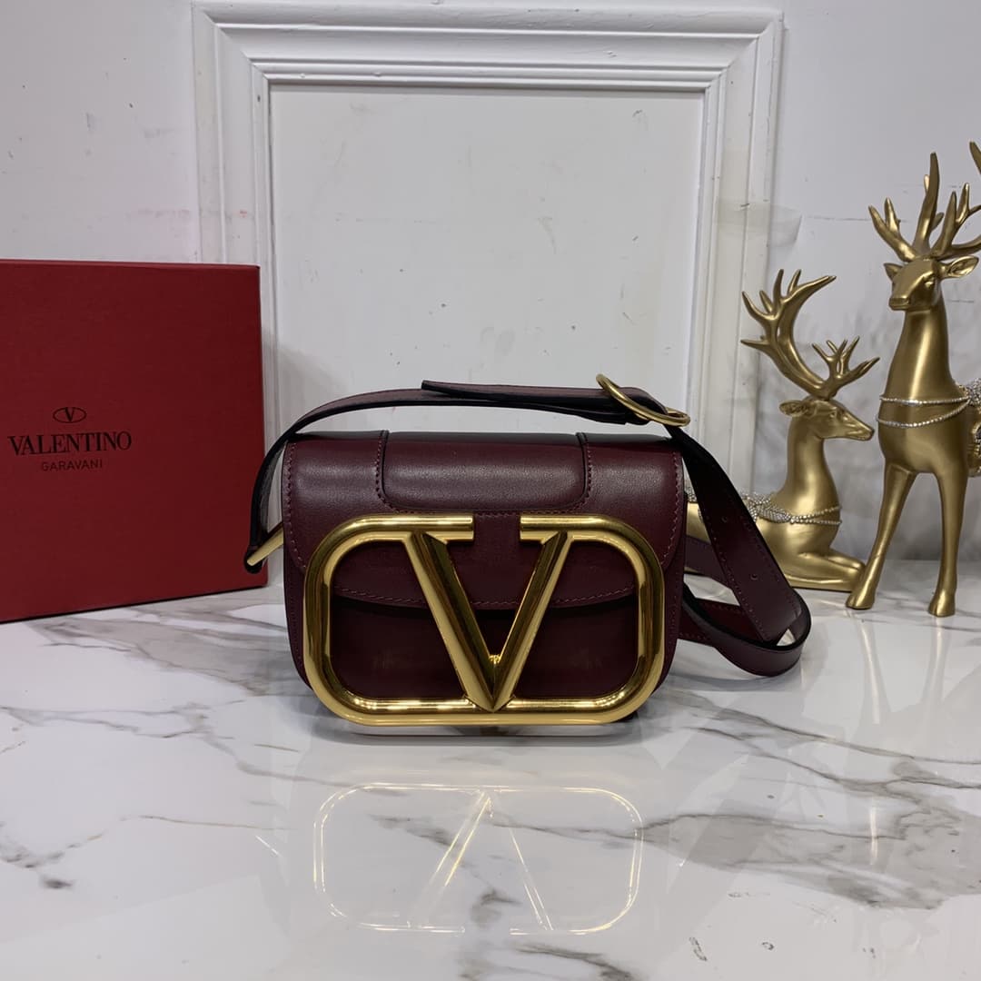 Valentino Small Garavani  Smooth Calfskin Supervee Shoulder Bag VA0047