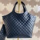 YSL ICARE maxi shopping bag in quilted lambskin Black 698651