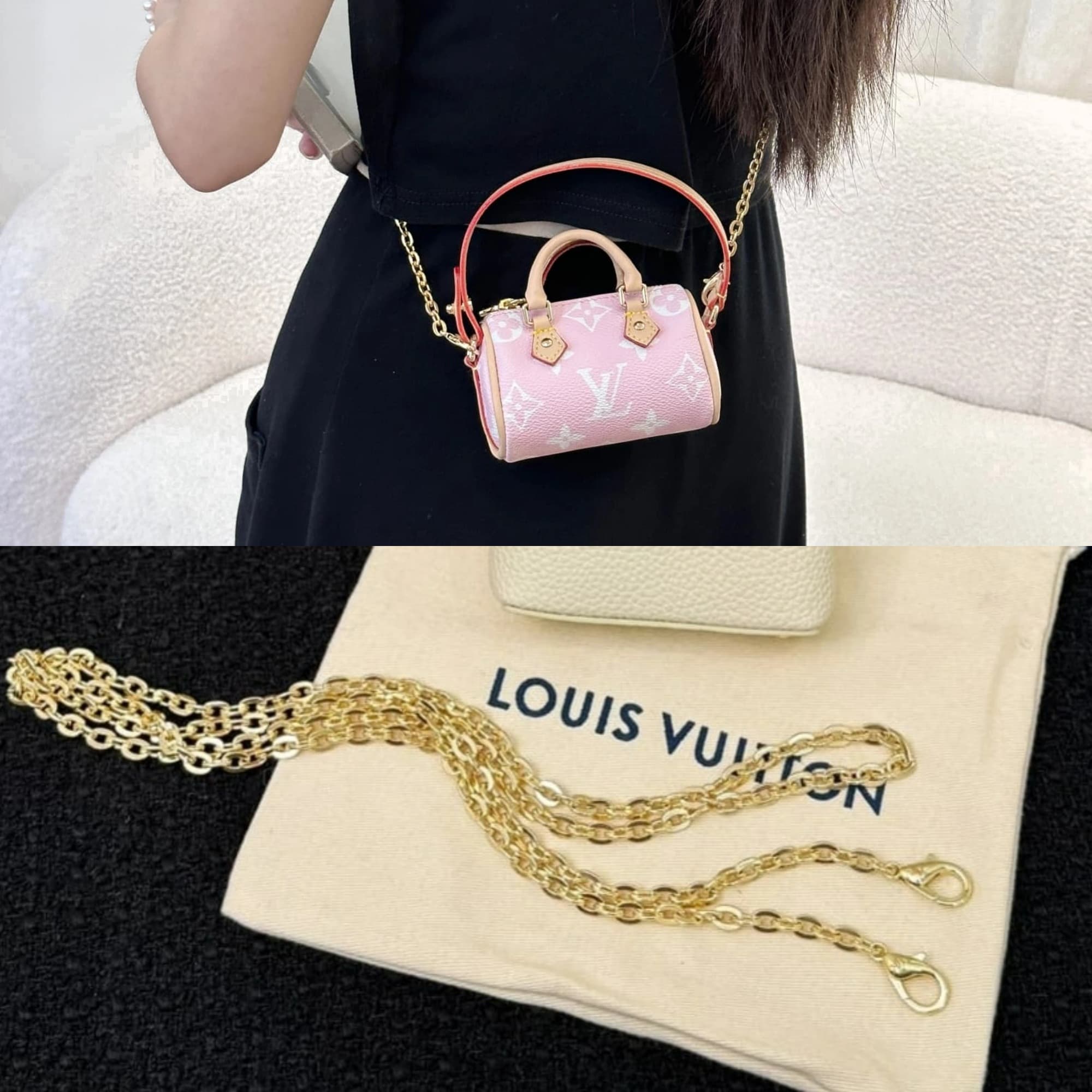 Louis Vuitton LV x TM Micro Speedy Bag Charm Key Holder MBA0025