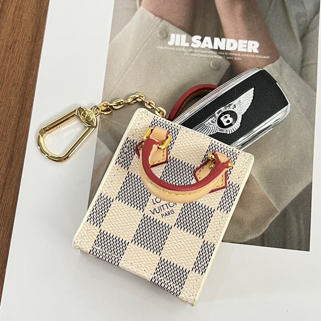 Louis Vuitton Micro Sac Plat Bag Charm Key Holder MBA0009