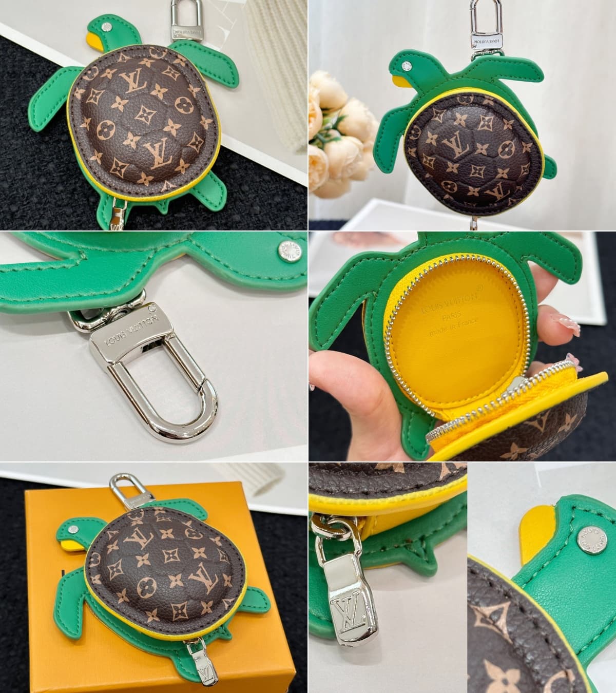 Louis Vuitton Turtle Pouch Bag Charm MBA0011