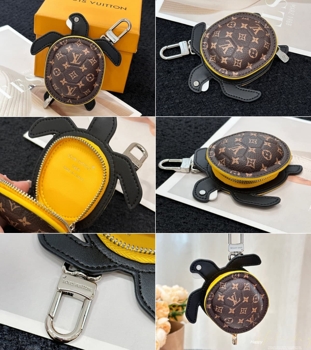 Louis Vuitton Turtle Pouch Bag Charm MBA0011