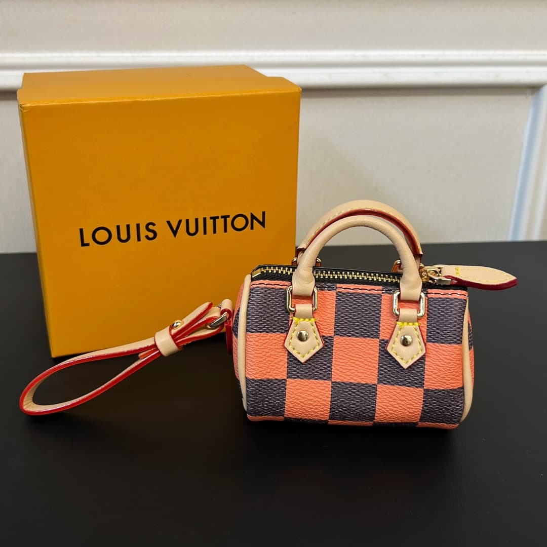 Louis Vuitton Damier Pop Mini Speedy Bag Charm MBA0015 