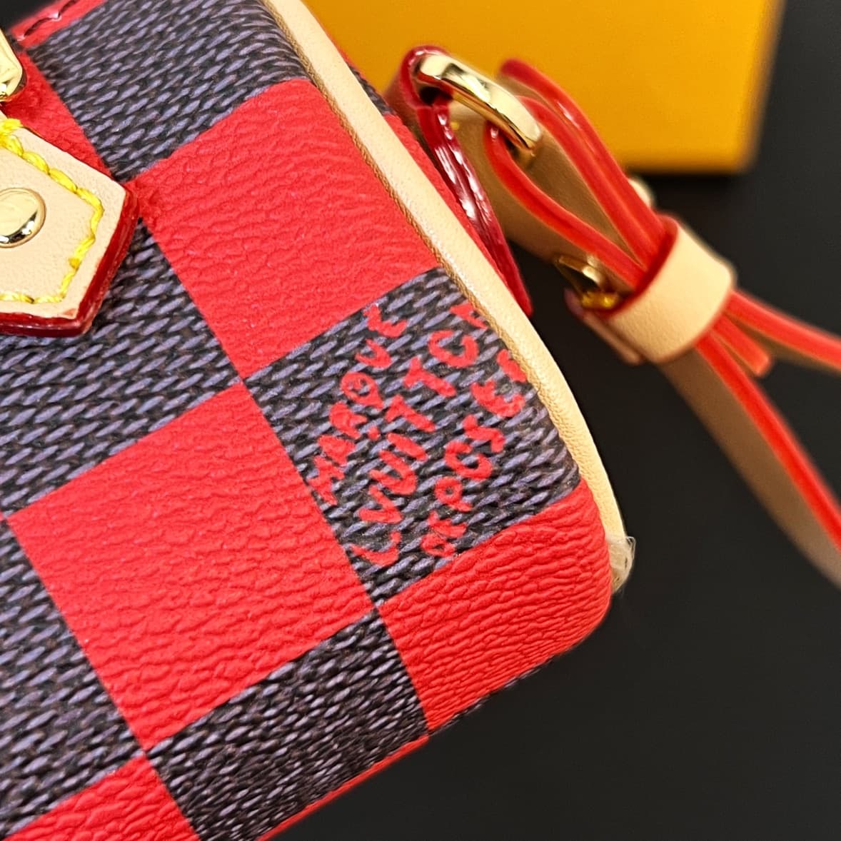 Louis Vuitton Damier Pop Mini Speedy Bag Charm MBA0015 