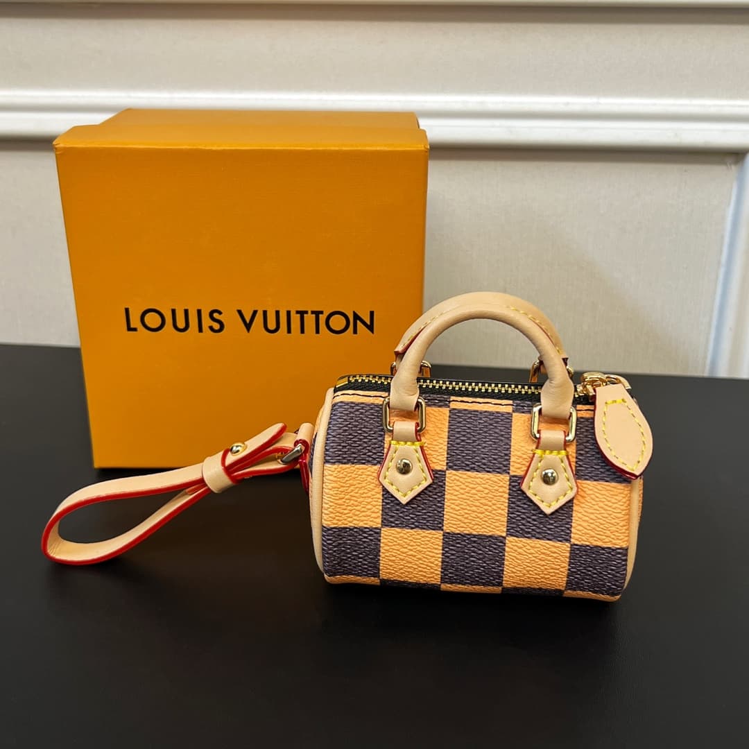 Louis Vuitton Damier Pop Mini Speedy Bag Charm MBA0015 