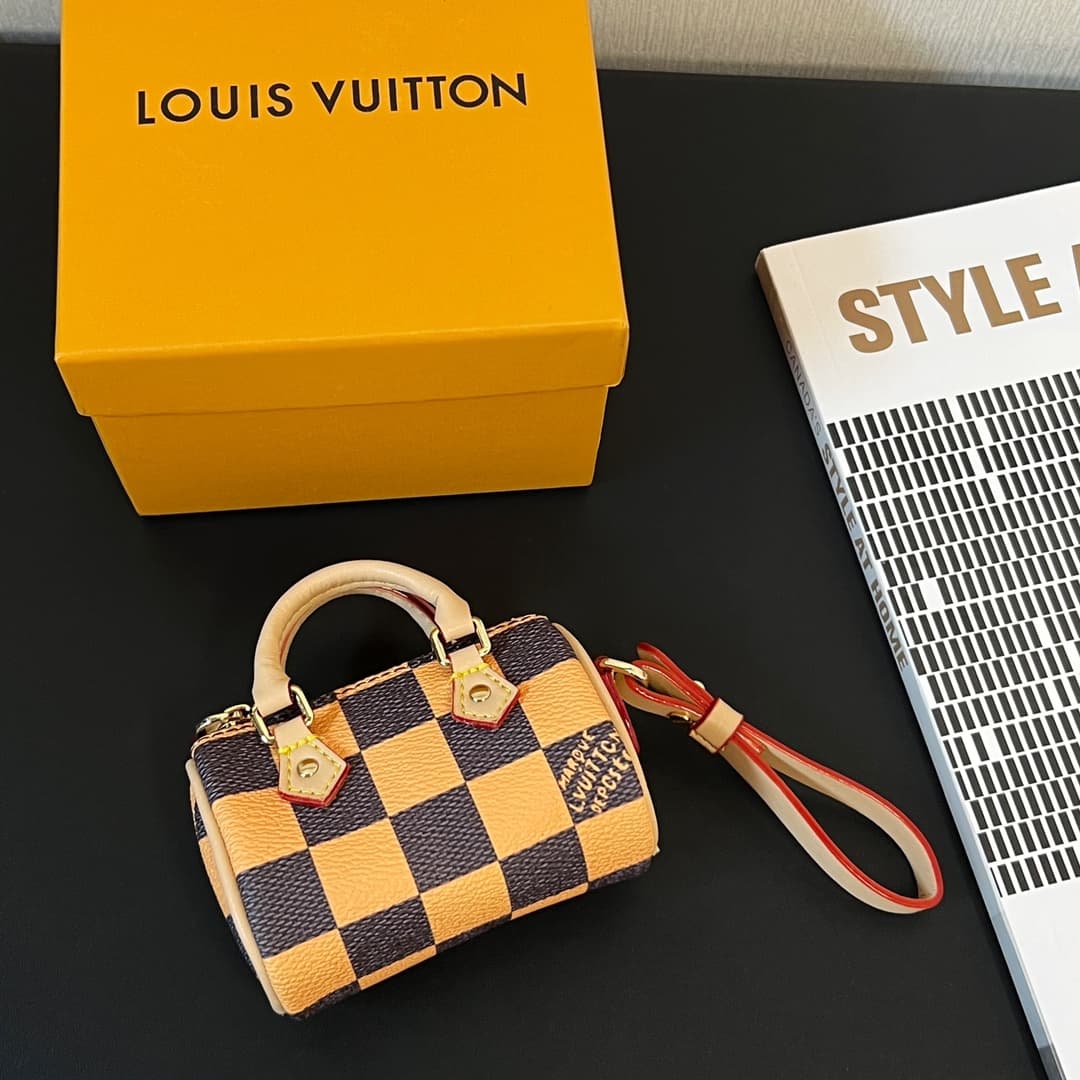 Louis Vuitton Damier Pop Mini Speedy Bag Charm MBA0015 