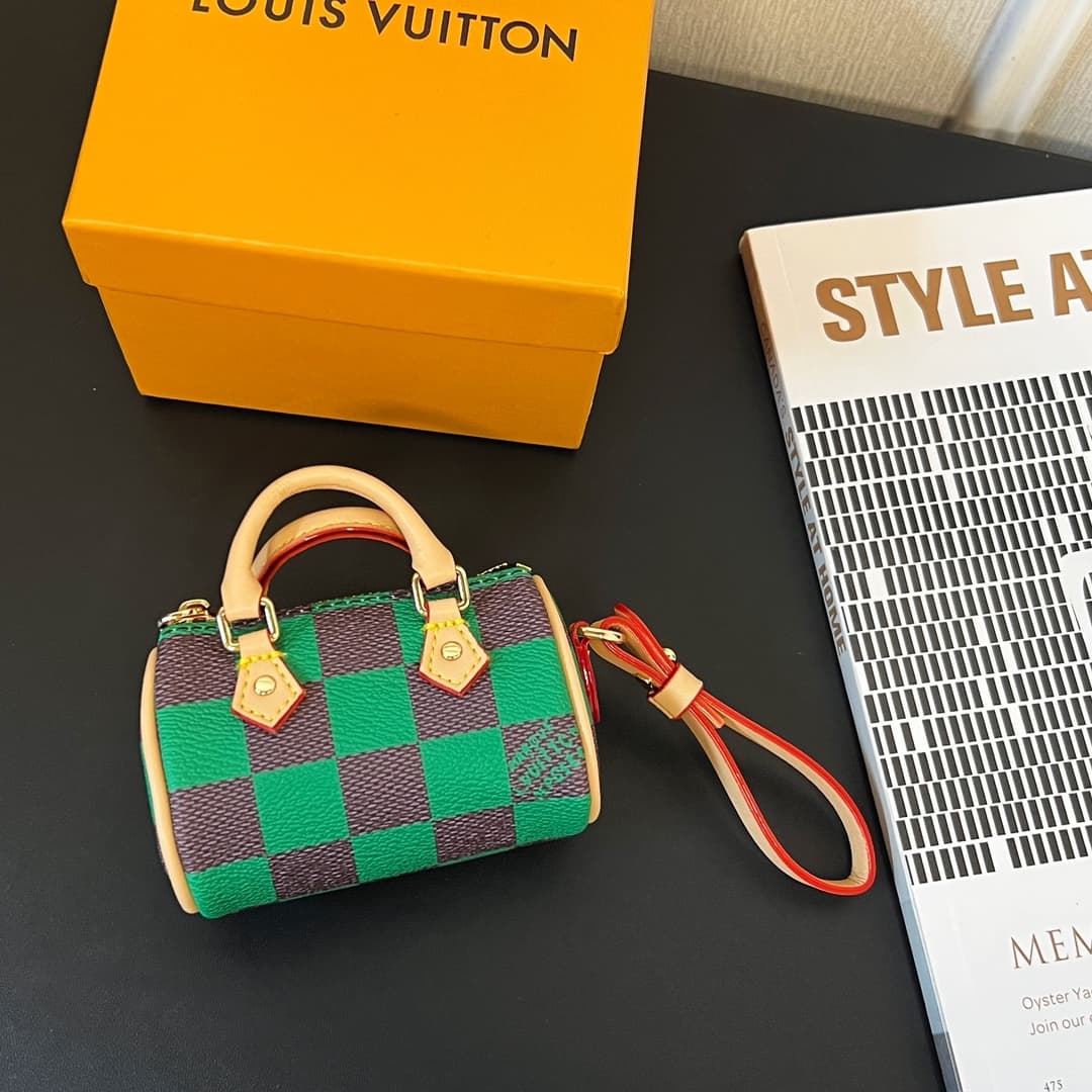 Louis Vuitton Damier Pop Mini Speedy Bag Charm MBA0015 