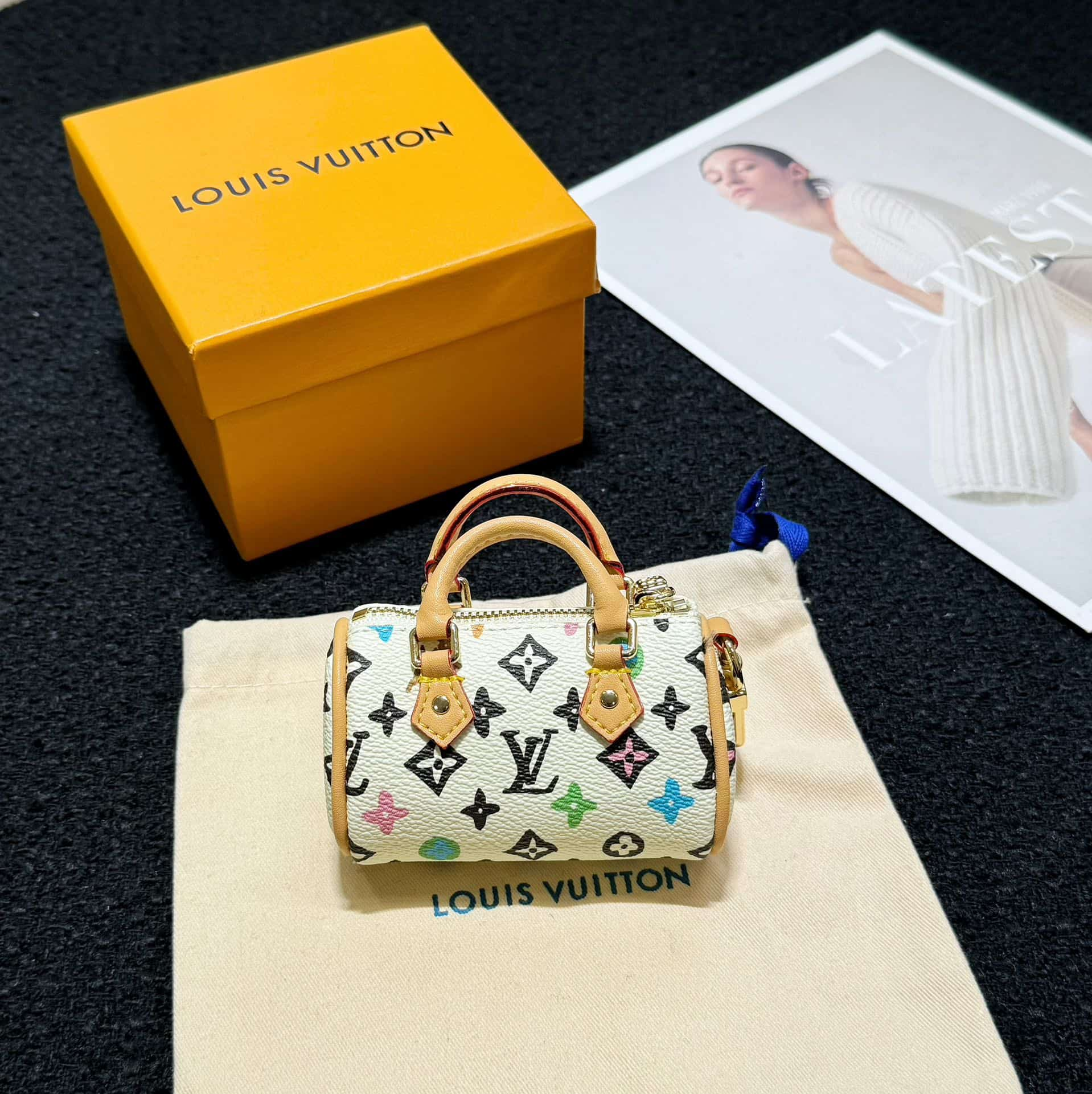 Louis Vuitton Micro Speedy Bag Charm Key Holder MBA0019