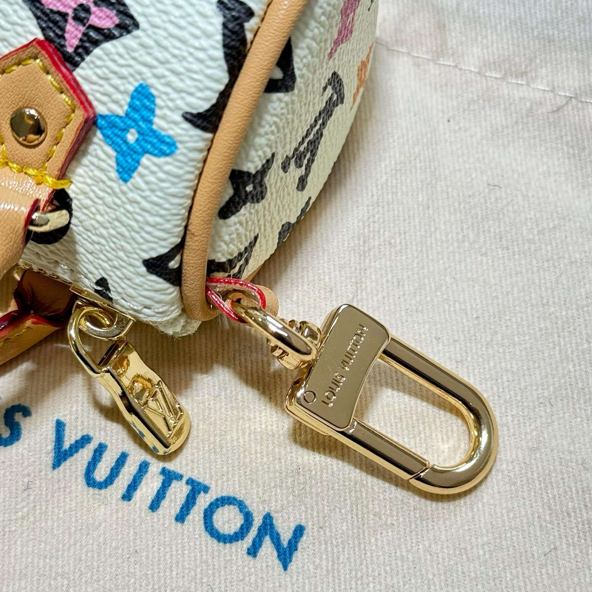 Louis Vuitton Micro Speedy Bag Charm Key Holder MBA0019