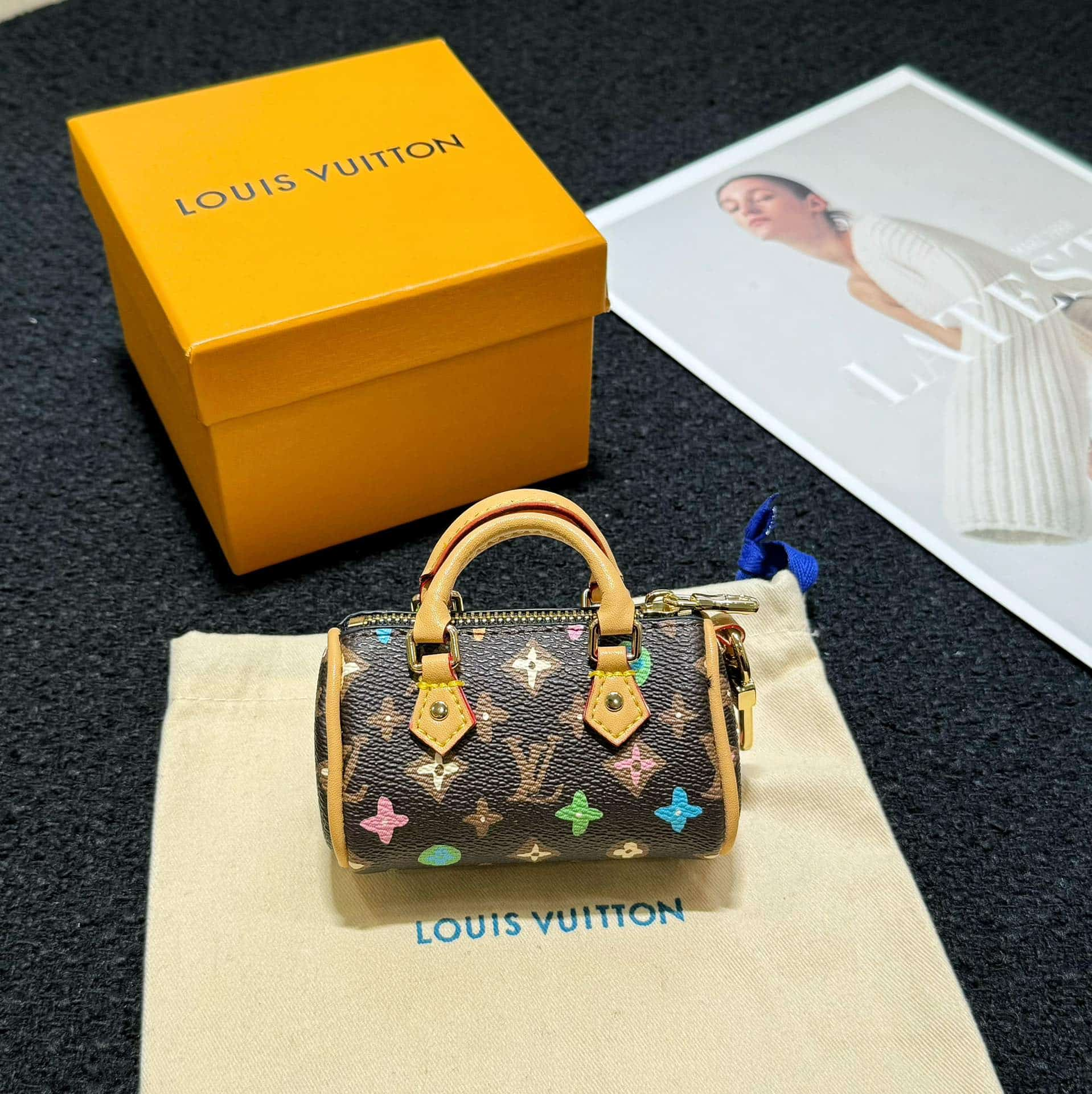 Louis Vuitton Micro Speedy Bag Charm Key Holder MBA0019