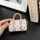 Louis Vuitton LV x TM Micro Speedy Bag Charm Key Holder Monogram Multicolor MBA0023