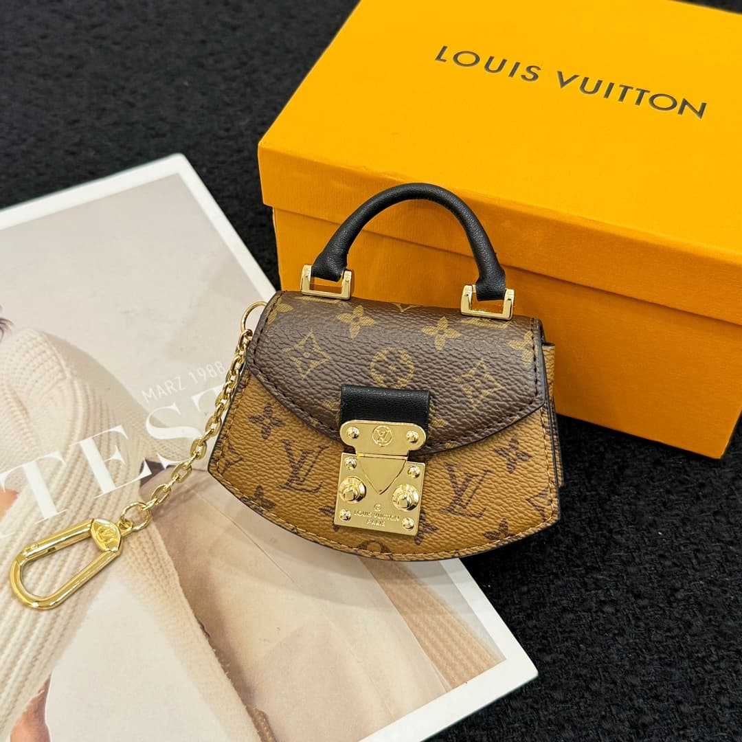 Louis Vuitton Mini Fan-Shaped Bag Charm Key Holder MBA0027