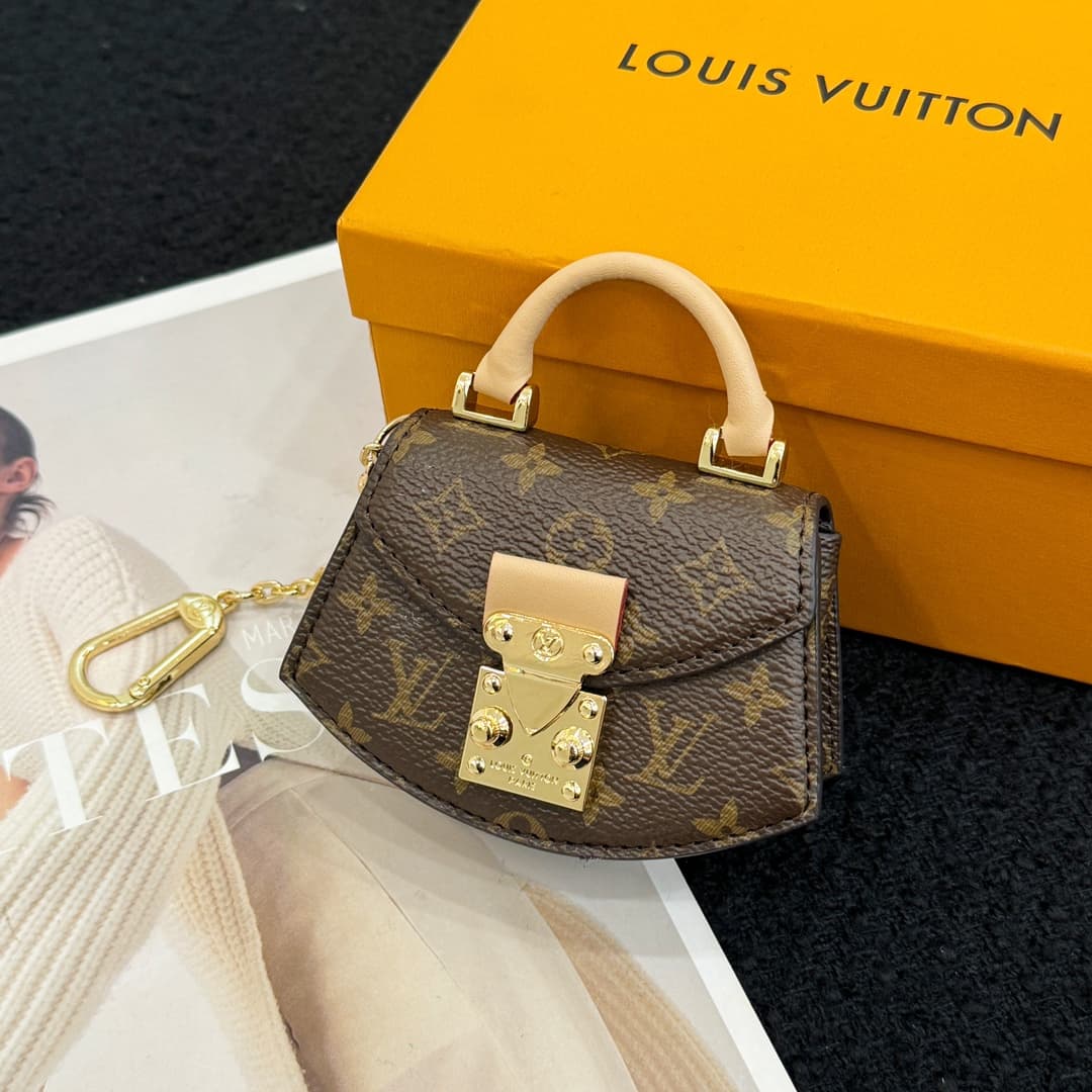 Louis Vuitton Mini Fan-Shaped Bag Charm Key Holder MBA0027