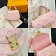 Louis Vuitton Mini Fan-Shaped Bag Charm Key Holder MBA0027