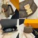 Louis Vuitton Mini Fan-Shaped Bag Charm Key Holder MBA0027