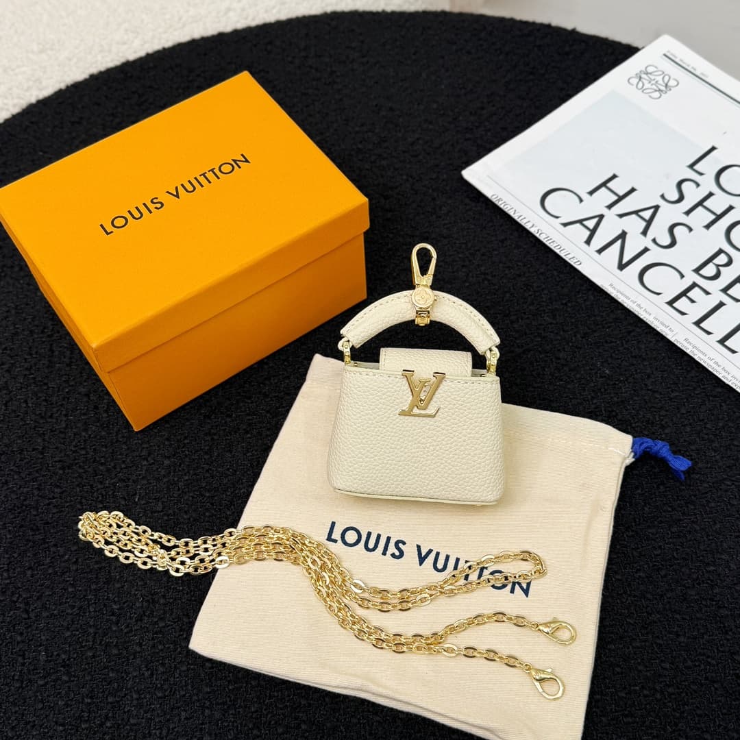 Louis Vuitton  Micro Capucines Bag Charm Key Holder MBA0030