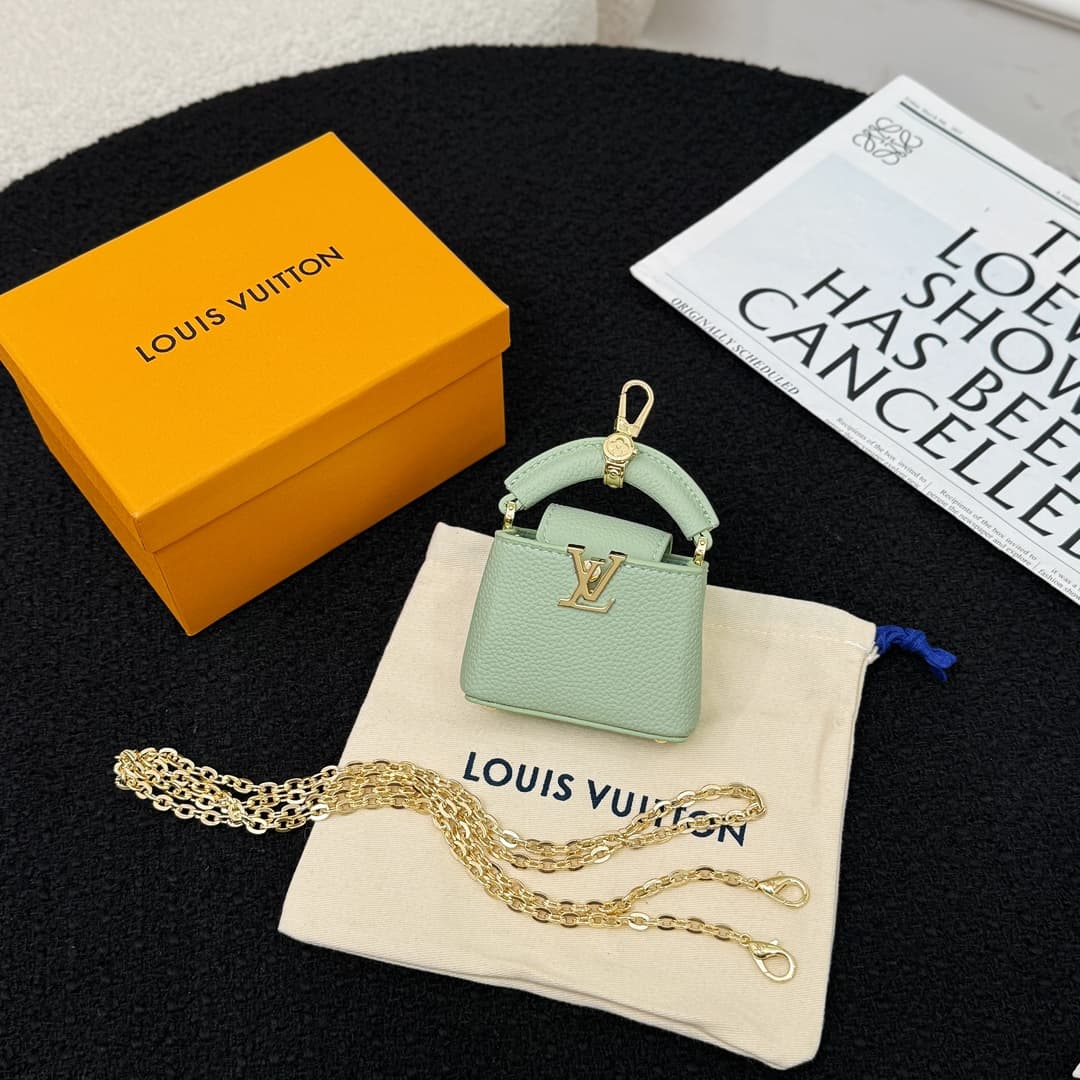 Louis Vuitton  Micro Capucines Bag Charm Key Holder MBA0030