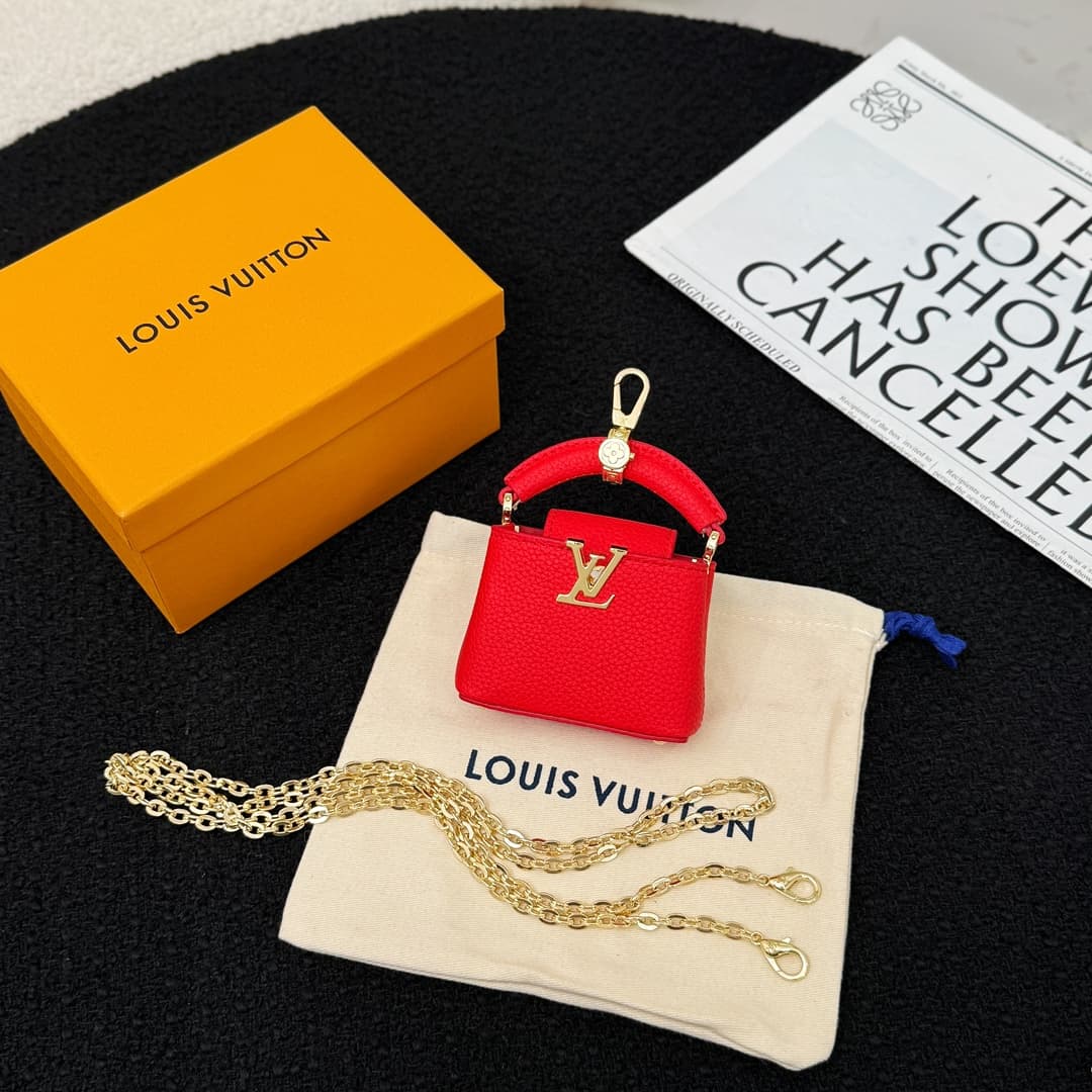 Louis Vuitton  Micro Capucines Bag Charm Key Holder MBA0030